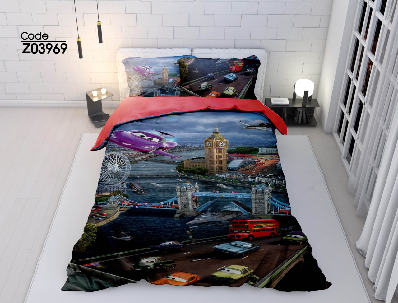 Z03969-شب-لندن-01 سرویس لحاف روتختی مدل شب لندن