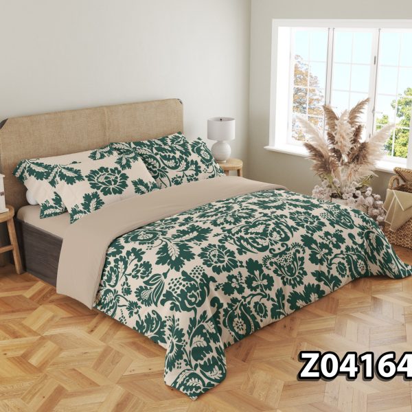 سرویس لحاف روتختی مدل داماسک سبز